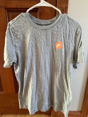 Nike Gray Tee with White Logo